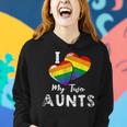 I Love My Two Aunts Lgbt Gay Lesbian Pride Women Hoodie Gifts for Her