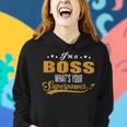 Im A Boss Whats Your Superpower Funny Foreman Coworker Women Hoodie Graphic Print Hooded Sweatshirt Gifts for Her