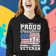 Im A Proud Daughter Of A Veteran American Flag Veterans Day Women Hoodie Gifts for Her