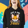 Just A Girl Who Loves Foxes Kids Girls Cute Fox Mom Women Hoodie Gifts for Her