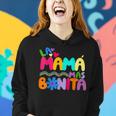 La Mama Mas Bonita Retro Groovy Funny Spanish Mothers Day Women Hoodie Gifts for Her