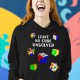 Leave No Cube Unsolved Math Lover Funny Speed Cubing Puzzles Women Hoodie Gifts for Her