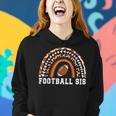 Leopard Rainbow American Football Sis Family Matching Sister Women Hoodie Gifts for Her