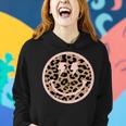 Leopard Smile Face Lightning Bolt Eyes Happy Face  Women Hoodie Graphic Print Hooded Sweatshirt Gifts for Her