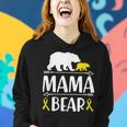 Mama Bear Childhood Cancer Awareness Gift Mom Of A Warrior Women Hoodie Gifts for Her