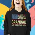 Mens Usa I Have Two Titles Veteran And Grandad I Rock Them Both Women Hoodie Gifts for Her