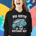 Monster Truck Passende Große Schwester Des Geburtstagskindes Frauen Hoodie Geschenke für Sie