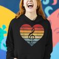 Music Teacher Gifts Retro Sunset Note Music School Musician Women Hoodie Gifts for Her