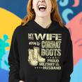 My Wife Wears Combat Boots Dog Tags Proud Military Husband Women Hoodie Gifts for Her