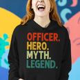 Officer Hero Myth Legend Retro Vintage Polizistin Frauen Hoodie Geschenke für Sie