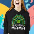 One Lucky Mama Rainbow Saint Patricks Day Lucky Mom Mother Women Hoodie Gifts for Her