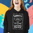 One Year Sober 1 Year Aa Sobriety Living Proof Since 2021 Women Hoodie Graphic Print Hooded Sweatshirt Gifts for Her