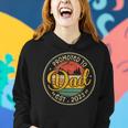 Promoted To Dad Est 2023 Retro New Dad First Dad Women Hoodie Gifts for Her