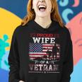 Proud Wife Of A Veteran Vintage Flag Military Veterans Day Women Hoodie Gifts for Her
