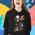 Santa Riding Sleigh French Bulldog Christmas Reindeer Gift Women Hoodie Gifts for Her