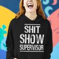 Shit Show Supervisor Hilarious Vintage Mom Boss Women Hoodie Gifts for Her
