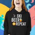 Ski Beer Repeat I Alcohol Winter Sports Skiing Skiing Women Hoodie Gifts for Her