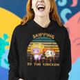 Skipping To The Retro Chicken Funny Lanky Arts Box Videogame Women Hoodie Gifts for Her