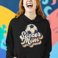 Soccer Mom Funny Soccer Ball Retro Vintage Mom Life Women Hoodie Gifts for Her