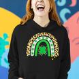 St Patrick’S Day Cute Rainbow Leopard Shamrock Clover Women Hoodie Gifts for Her