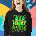 St Patricks Day Gnome Nurse Scrubs Top Nursing Lucky Women Hoodie Gifts for Her