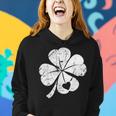 St Patricks Day Lucky Four Leaf Irish Shamrock With Heart Women Hoodie Gifts for Her