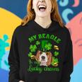St Patricks Day My Beagle Is My Lucky Charm Shamrock Irish Women Hoodie Gifts for Her
