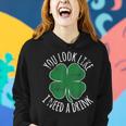St Patricks Day You Look Like I Need A Drink Beer Shamrock Women Hoodie Gifts for Her