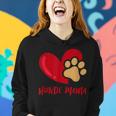 Stolze Hunde-Mama Herz Pfotenabdruck Hundepfote Tierliebe Frauen Hoodie Geschenke für Sie