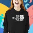 The Pitbull Face Funny Dog Pitbull Women Hoodie Graphic Print Hooded Sweatshirt Gifts for Her