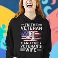 The Veteran & The Veterans Wife Proud American Veteran Wife Women Hoodie Gifts for Her