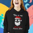 This Is My Christmas Pajama Shirt Funny Santa Claus Face Sunglasses With Hat Bea Women Hoodie Gifts for Her