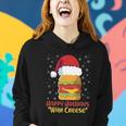 Ugly Christmas Sweater Burger Happy Holidays With Cheese V10 Women Hoodie Gifts for Her