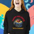 Ugly Christmas Sweater Burger Happy Holidays With Cheese V20 Women Hoodie Gifts for Her