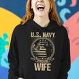 Us Na Vy Proud Wife Veteran Day Memorial Day Military Wife Women Hoodie Gifts for Her