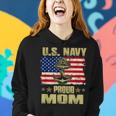 Us Navy Proud Mom With American Flag 4Th Of July Veteran Day Women Hoodie Gifts for Her