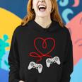 Video Gamer Valentines Day Tshirt With Controllers Heart Women Hoodie Gifts for Her