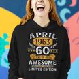 Vintage 60 Year Old Gift 60Th Birthday For Men April 1963 Women Hoodie Gifts for Her