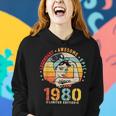 Vintage Legendary Awesome Epic Since 1980 Retro Birthday Women Hoodie Graphic Print Hooded Sweatshirt Gifts for Her