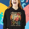 Women 75Th Birthday Gifts Ideas Vintage Retro Best Of 1948 Women Hoodie Gifts for Her