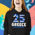 Womens Greek Independence Day 25 March Greece Flag Women Hoodie Gifts for Her