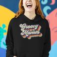 Womens Groovy Mama Retro Vintage Style Graphic Design Womens Women Hoodie Gifts for Her