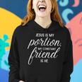 Womens His Eye Is On The Sparrow Jesus Is My Portion Women Hoodie Gifts for Her
