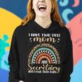 Womens I Have Two Titles Mom And Secretary Mothers Day Rainbow Women Hoodie Gifts for Her