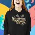 Womens Lacrosse Mom Vintage Retro Lacrosse Stick Sun Gift Women Hoodie Gifts for Her