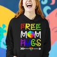 Womens Lgbt Pride Month Free Mom Hugs Daisy Rainbow Heart Women Hoodie Gifts for Her