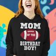 Womens Mom Of The Birthday Boy Football Lover Vintage Retro Women Hoodie Gifts for Her