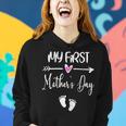 Womens My First Mothers Day Pregnancy Announcement Mom Women Hoodie Gifts for Her
