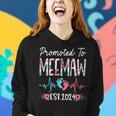 Womens Promoted To Meemaw Est 2024 Mothers Day First Time Mom Women Hoodie Gifts for Her