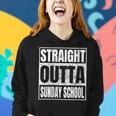 Womens Straight Outta Sunday School Class Of 2023 Funny Graduation Women Hoodie Gifts for Her